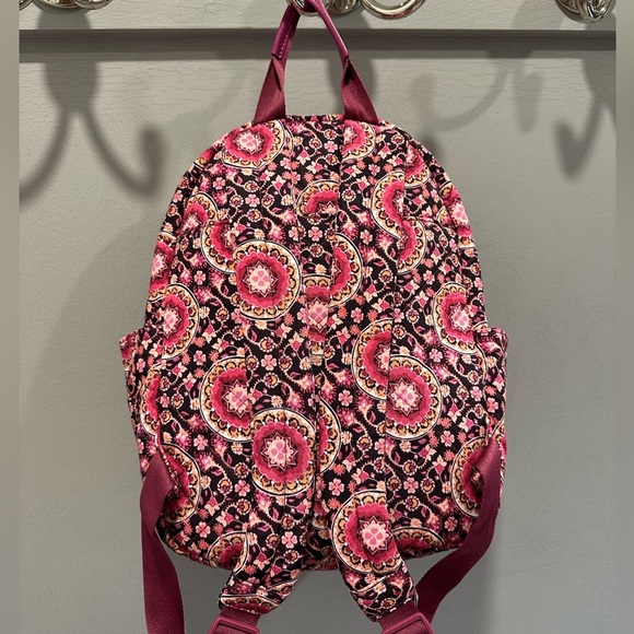 Vera Bradley Raspberry Medallion Small Backpack in Performance Twill - Picture 7 of 8